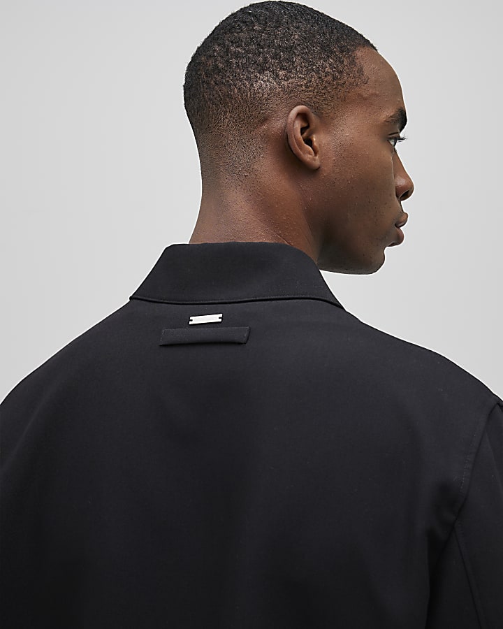 Black Button Up Overshirt
