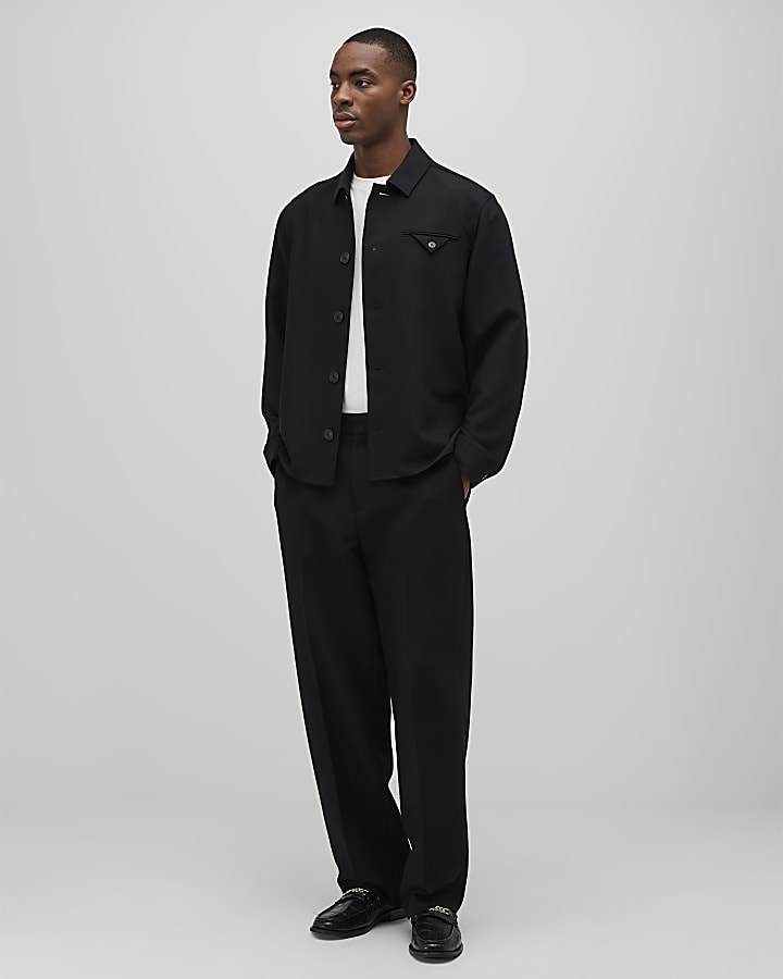 Black Button Up Overshirt
