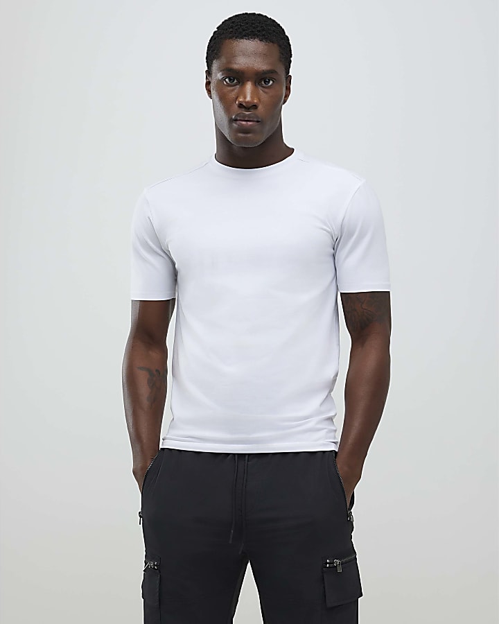 Grey Muscle Fit Pack Of 3 T-Shirts