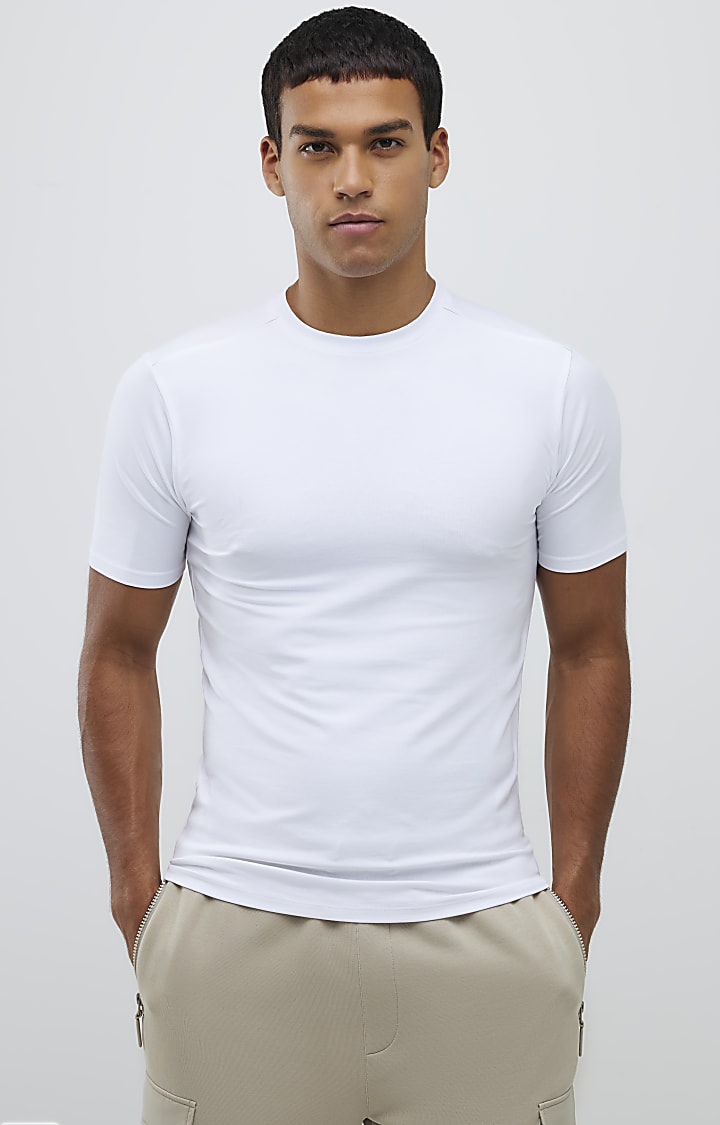 Khaki 3 pack Mixed Muscle Fit T-Shirts