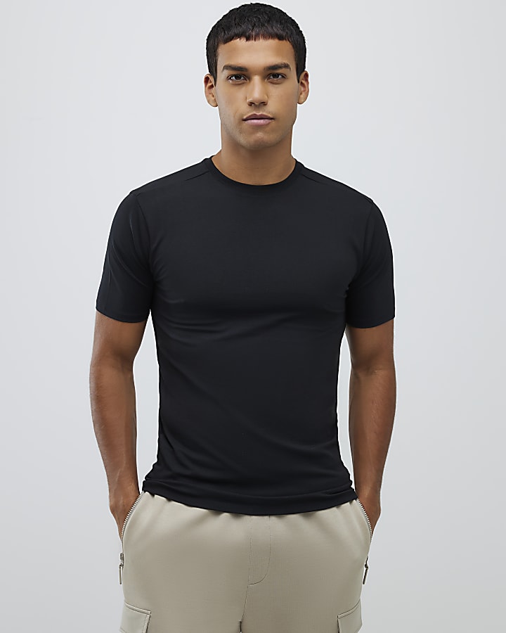 Khaki 3 pack Mixed Muscle Fit T-Shirts