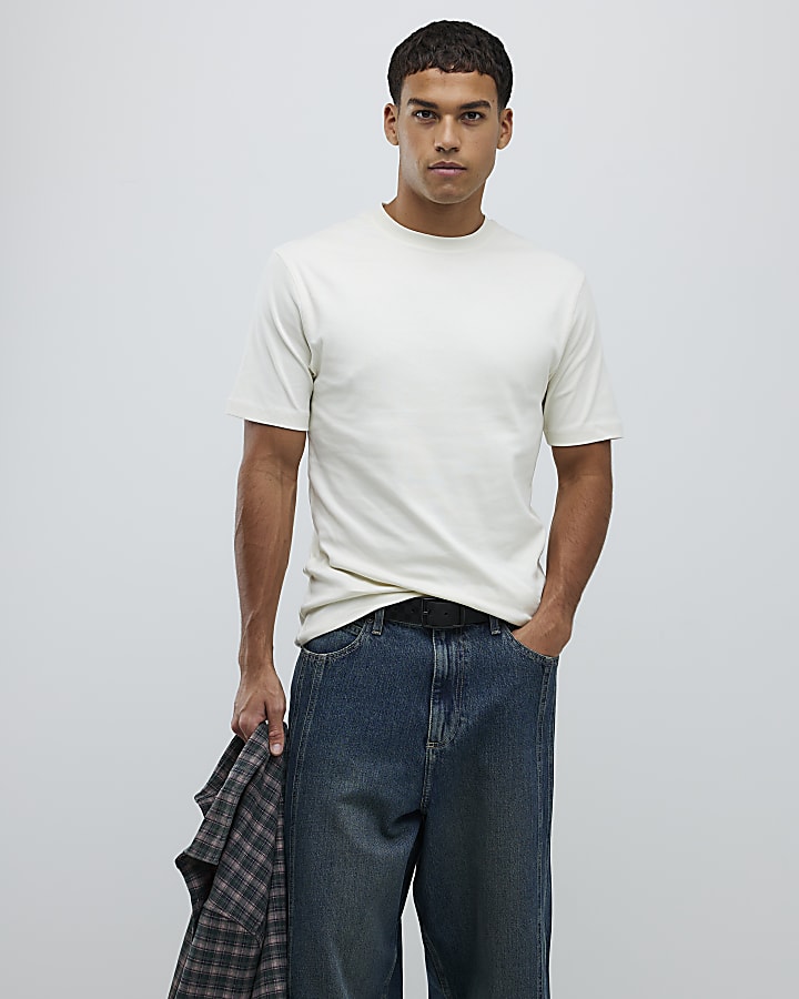 Cream Slim Fit T-Shirt