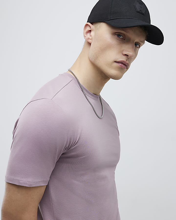 Pink Muscle Fit Short Sleeve T-shirt