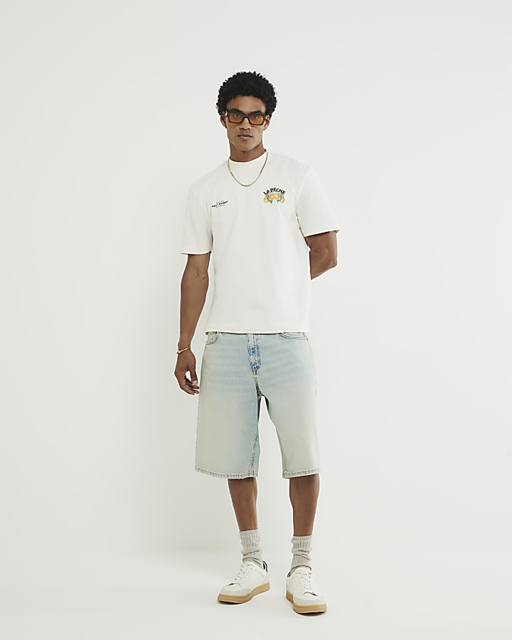 Cream La Peche Fruit Market T-Shirt