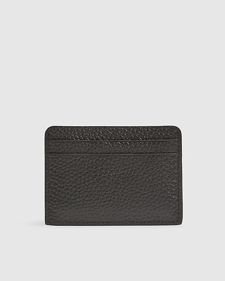 Black Pebbled Card Holder