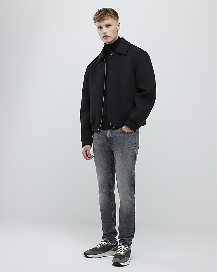 Black Slim Fit Roll Neck Jumper