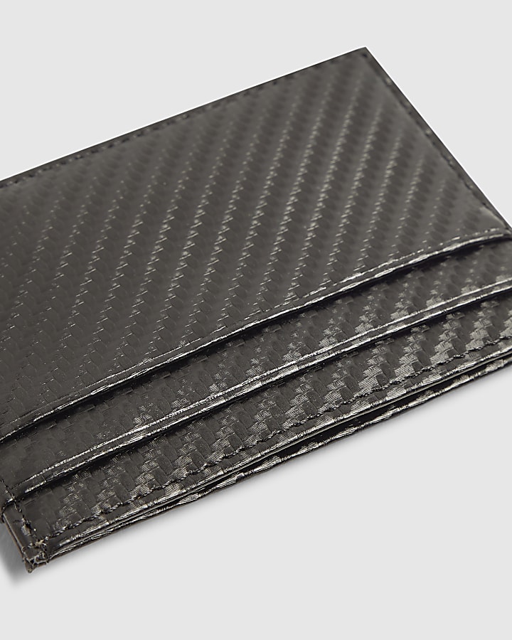 Black Geometric Card Holder
