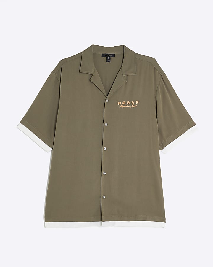 Green Regular Fit Hayashima Layered Shirt