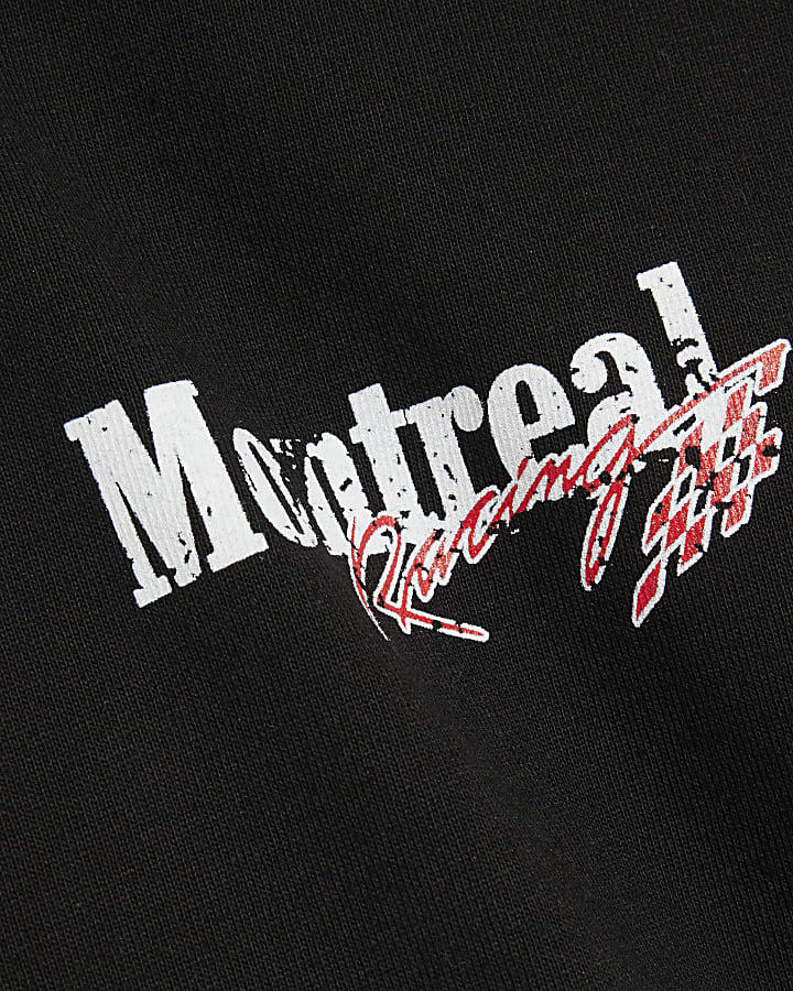 Black Regular Fit Montreal Racing T-Shirt