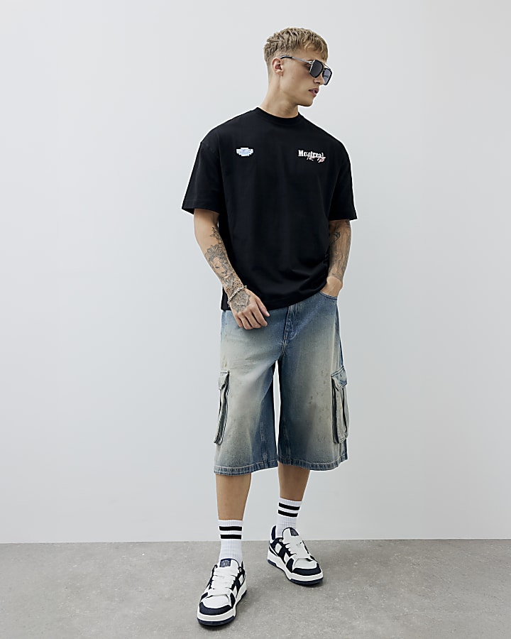 Black Regular Fit Montreal Racing T-Shirt