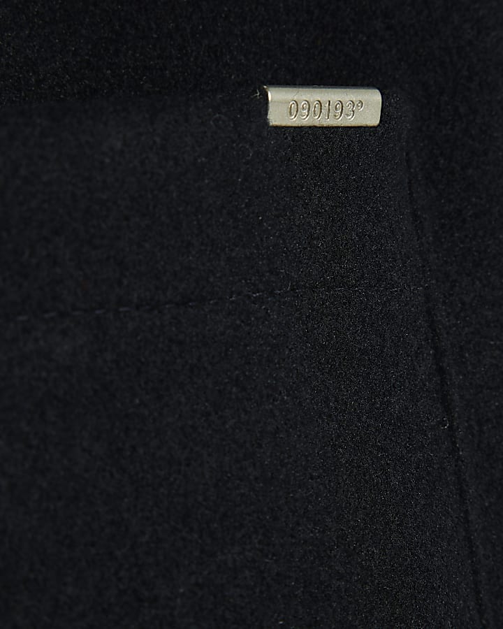 Navy Curved Hem Overshirt