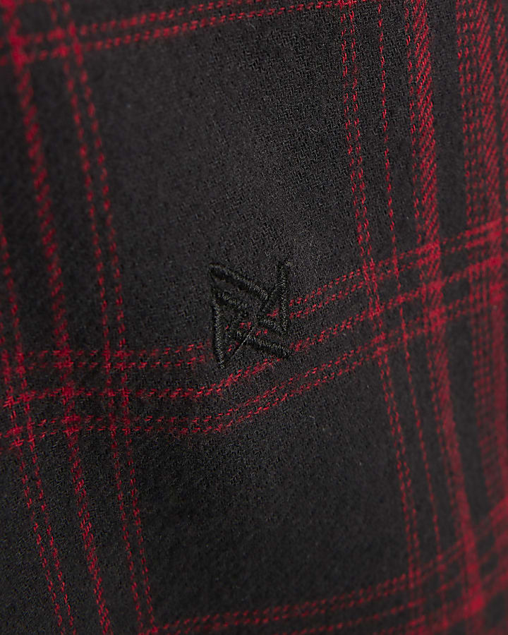 Red Regular Fit Check Shirt