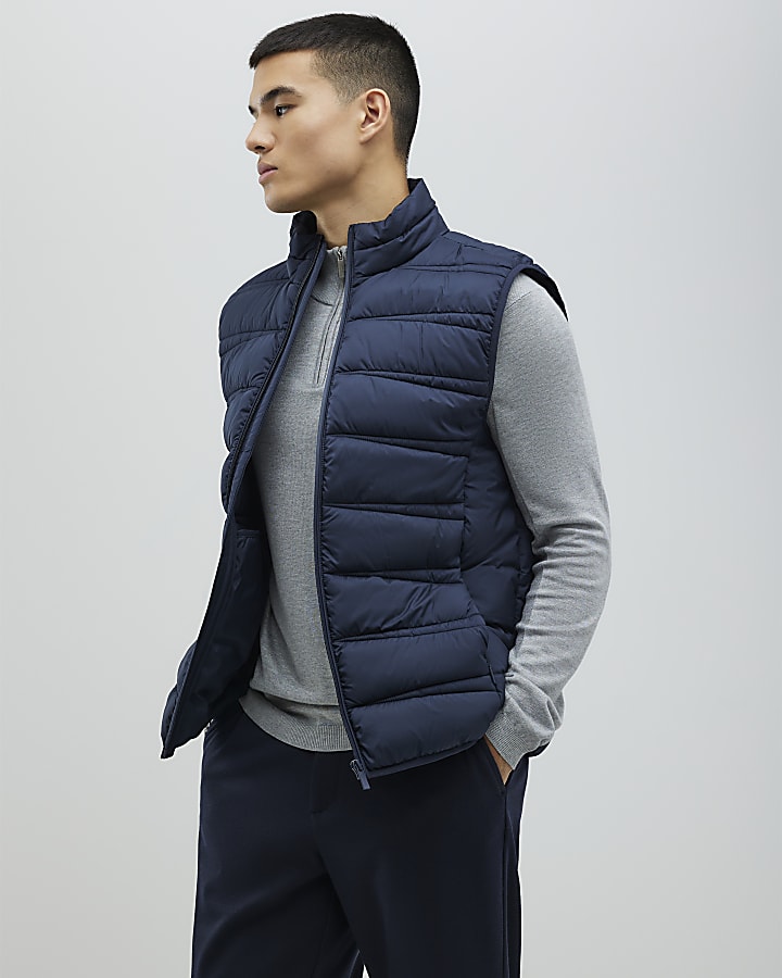 Navy Puffer Gilet