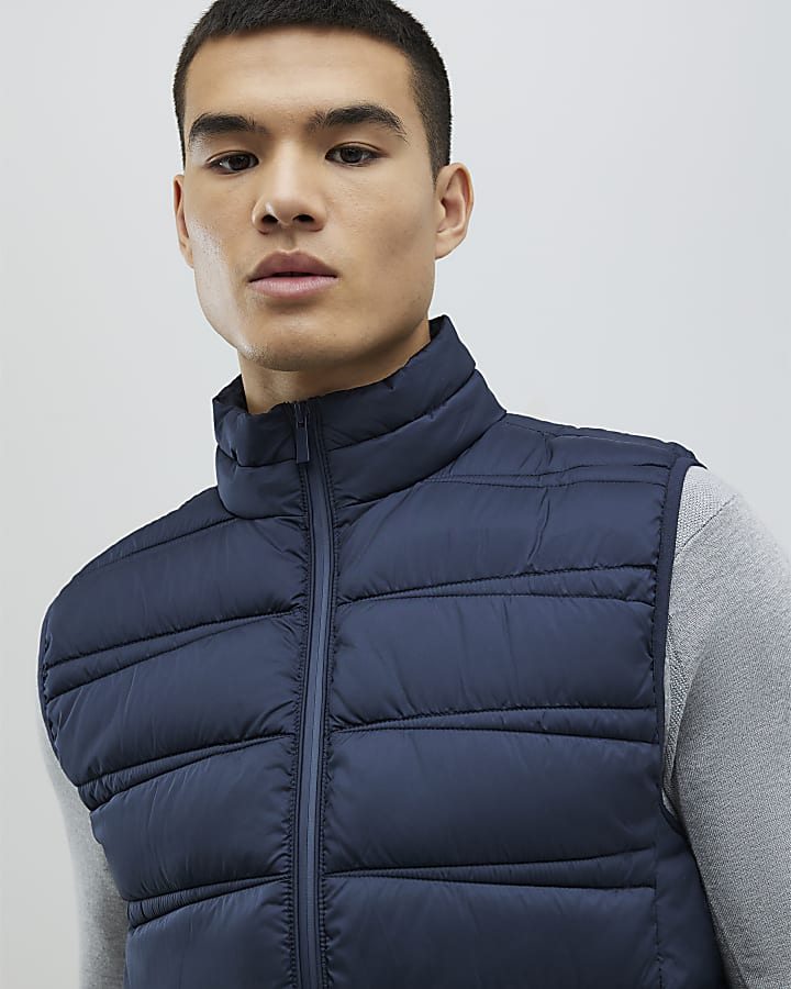 Navy Puffer Gilet