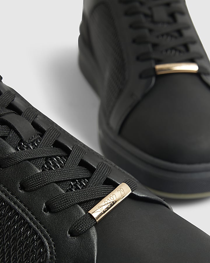 Black Lace Up Trainers