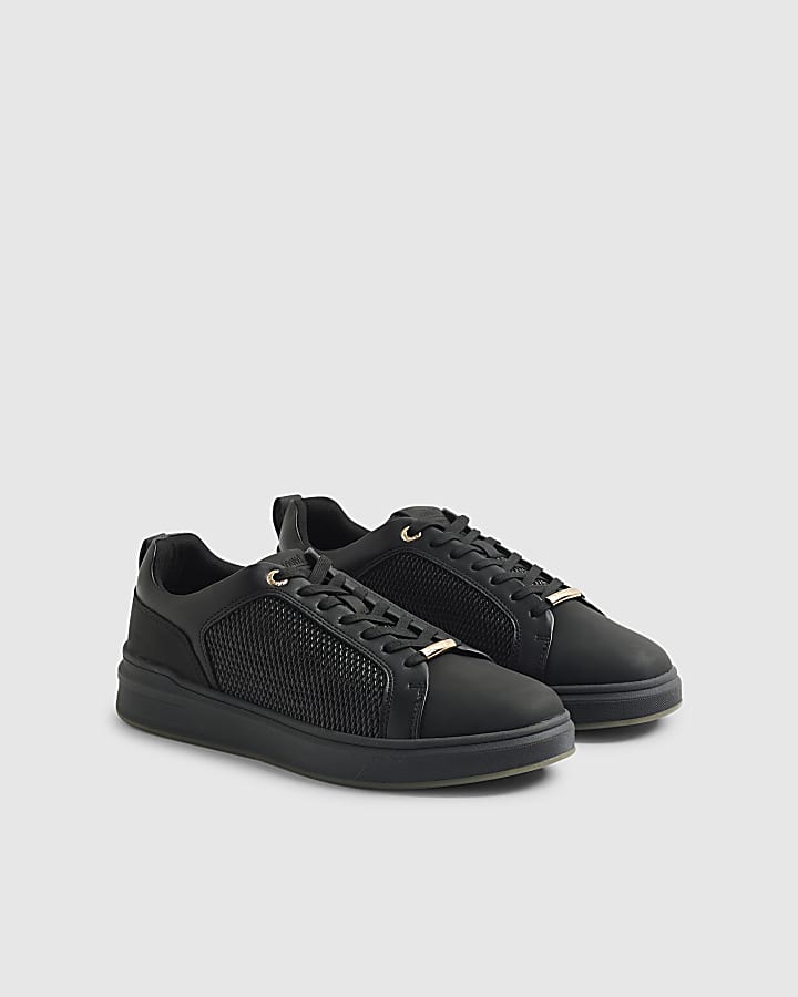 Black Lace Up Trainers