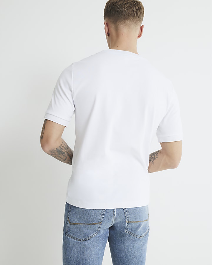 White Slim Fit Casa Carta T-Shirt