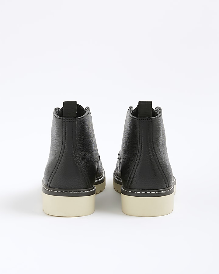 Black Wedge Chukka Boots