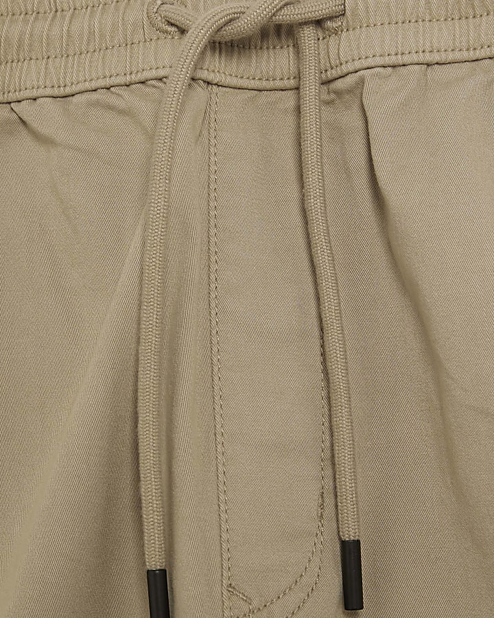 Beige Pull On Joggers
