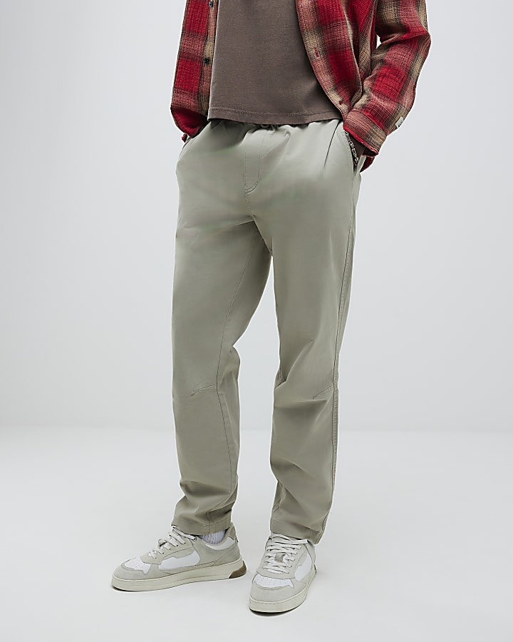Beige Pull On Joggers