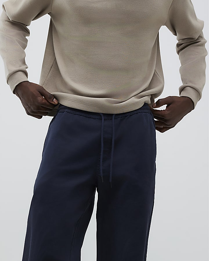 Navy Pull On Joggers