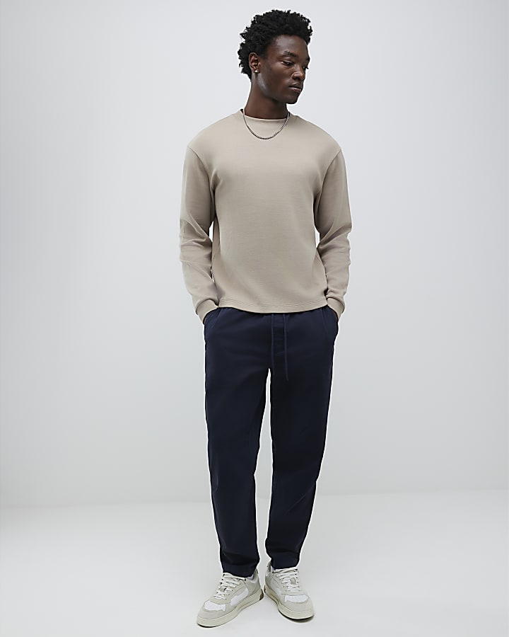 Navy Pull On Joggers