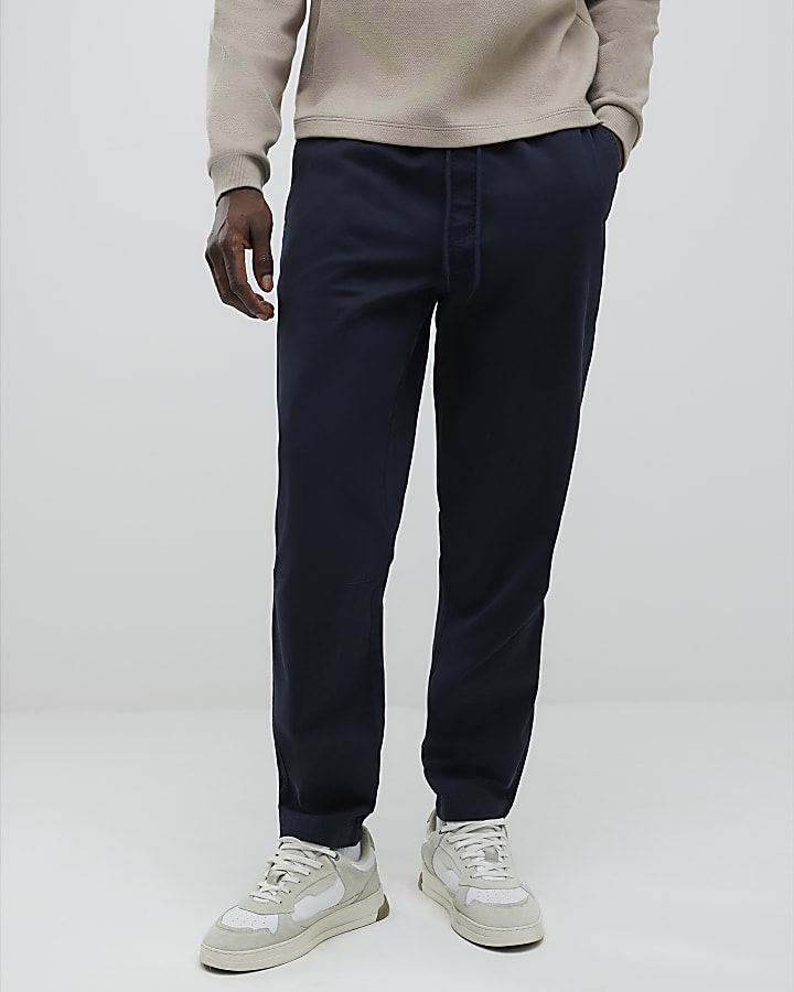Navy Pull On Joggers