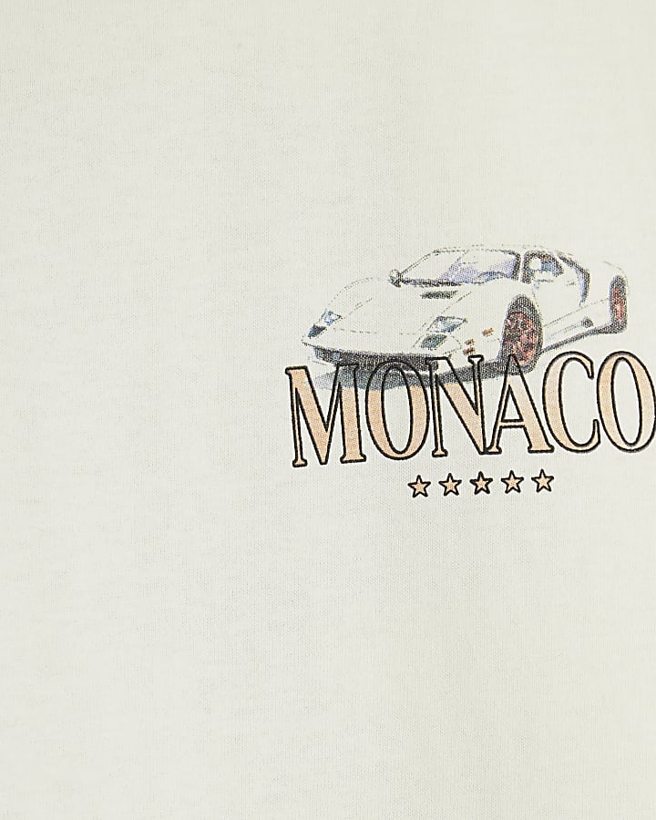 Cream Oversized Fit Monaco Car Tank Top