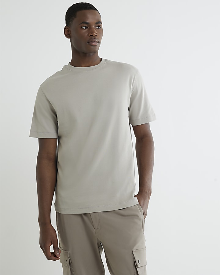 Grey Slim Fit Pack Of 3 T-Shirt 