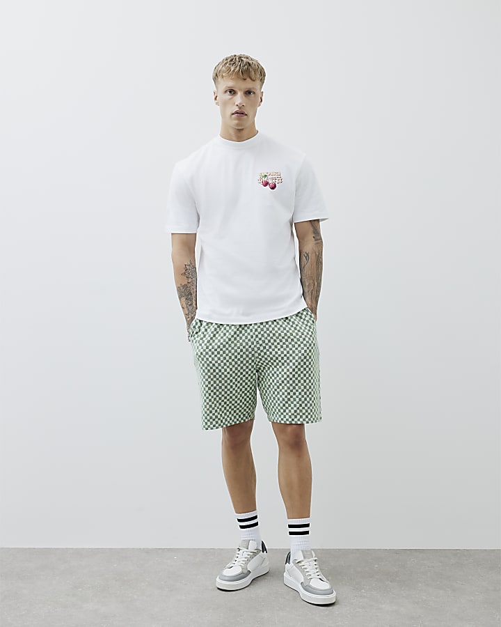 White Regular Fit Japanese Cherry T-Shirt