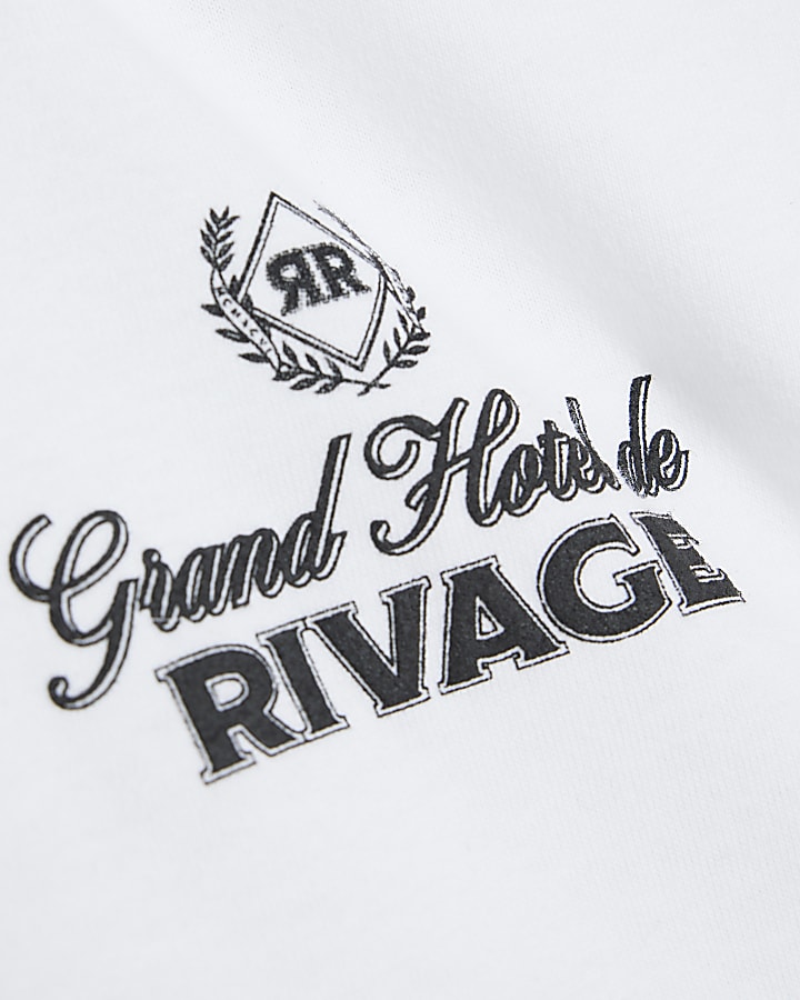 White Regular Fit Grand Hotel T-Shirt