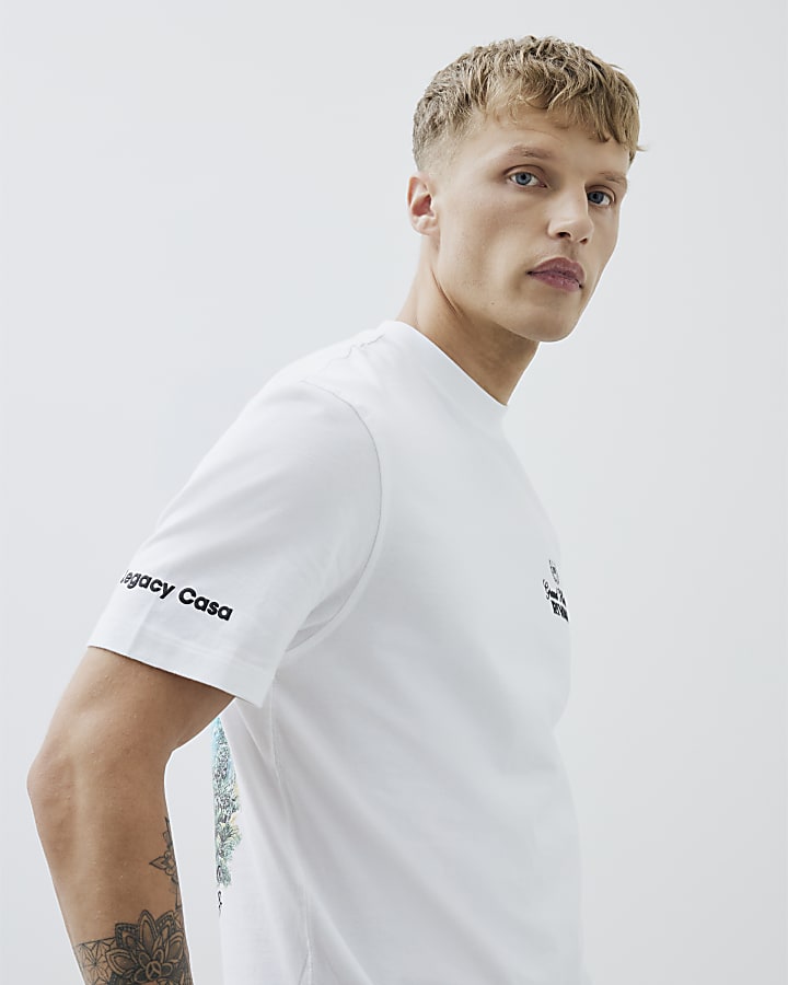 White Regular Fit Grand Hotel T-Shirt