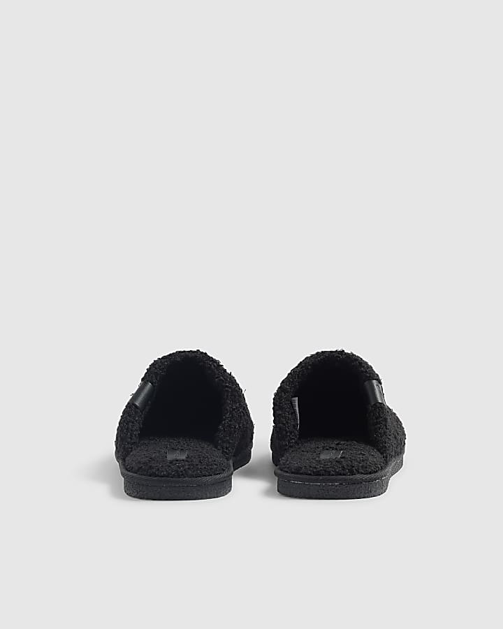 Black Borg Mule Slippers