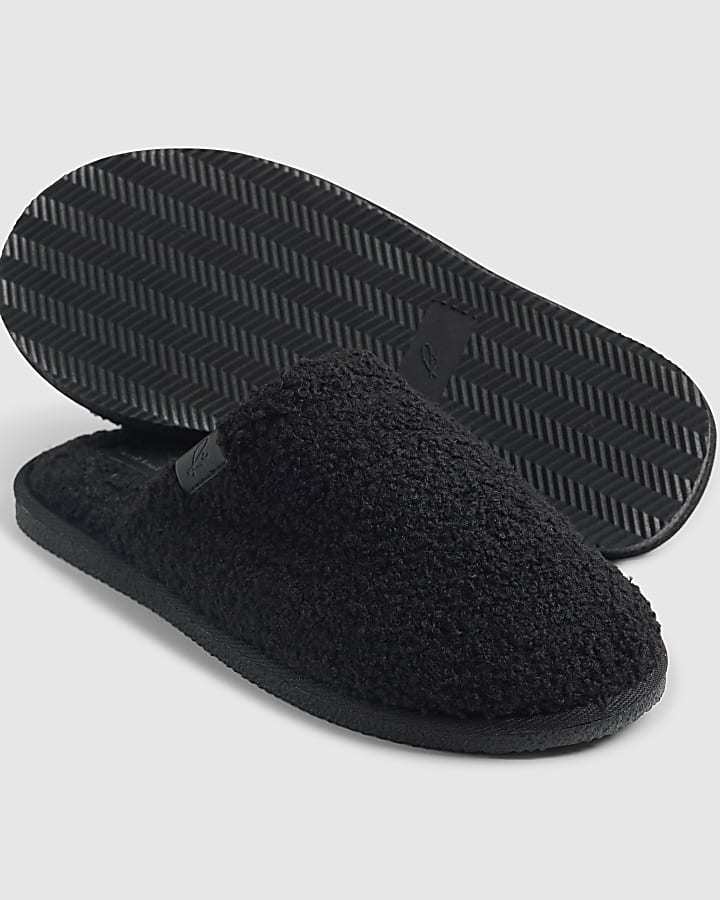 Black Borg Mule Slippers