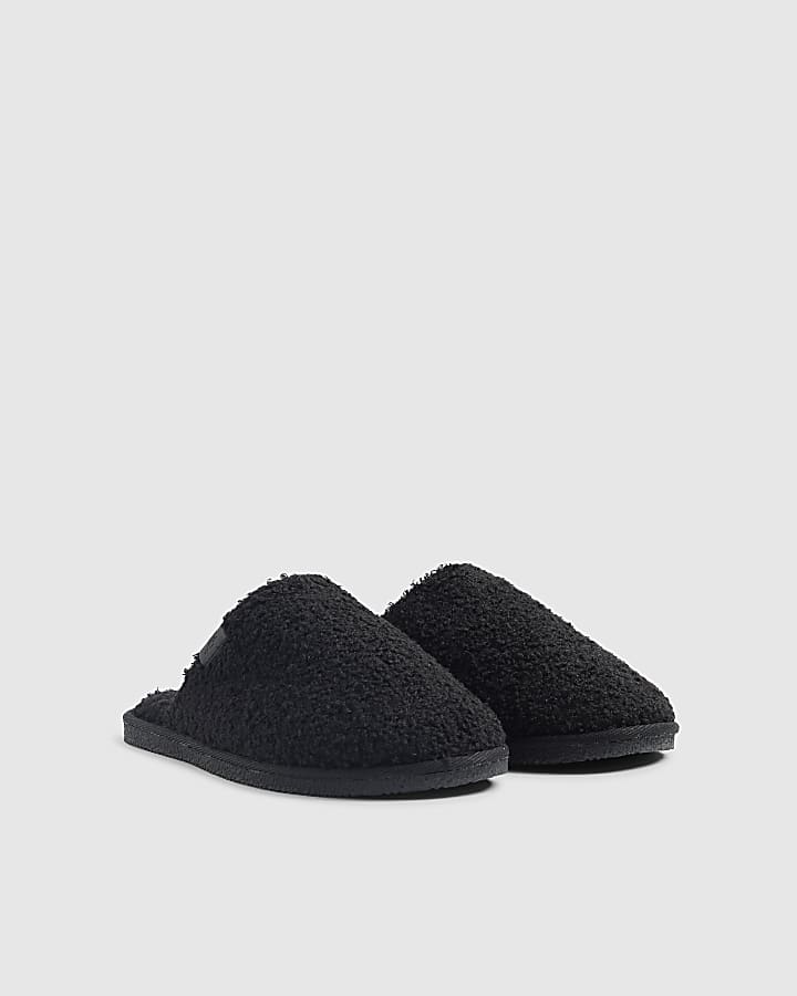 Black Borg Mule Slippers