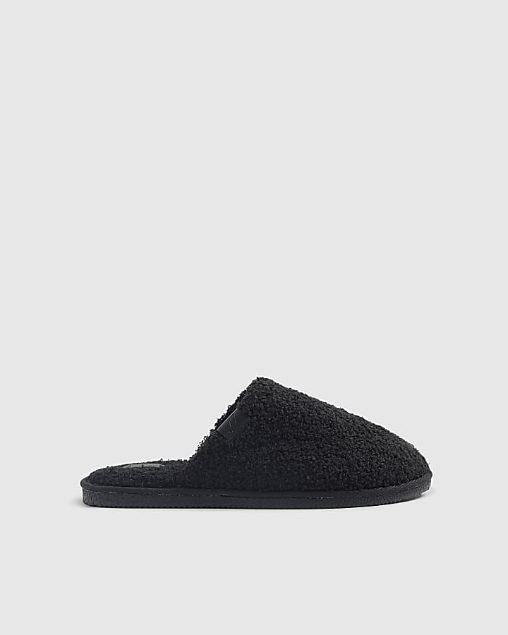 Black Borg Mule Slippers