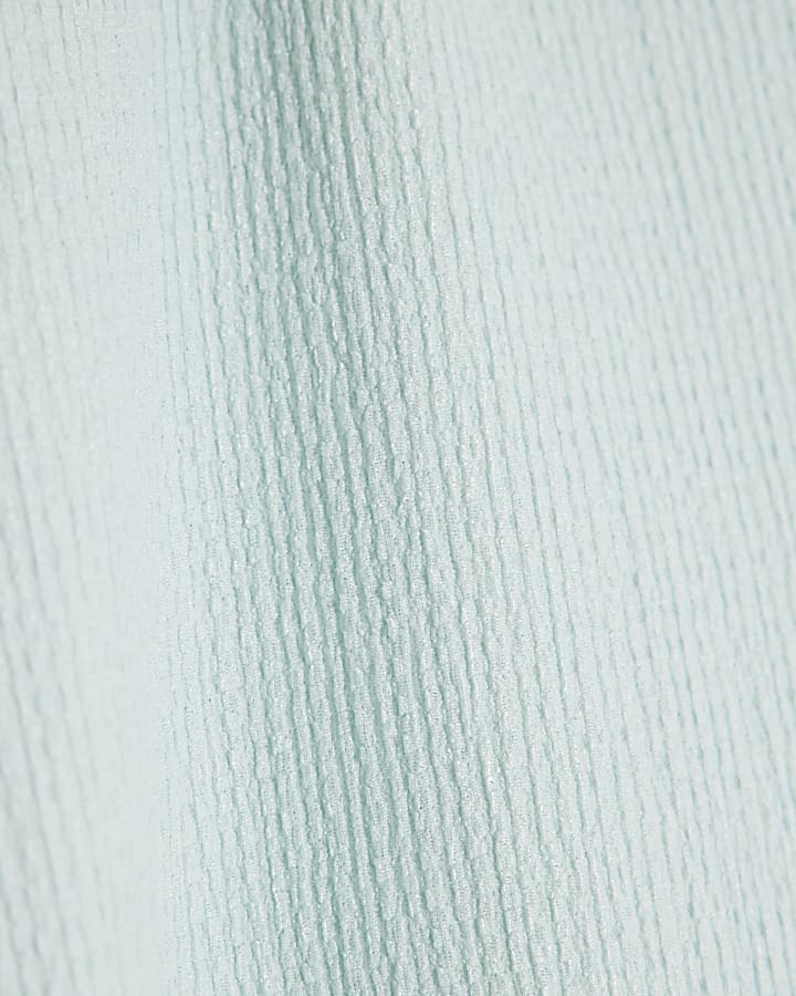 Blue Regular Fit Crinkle Textured Shirt