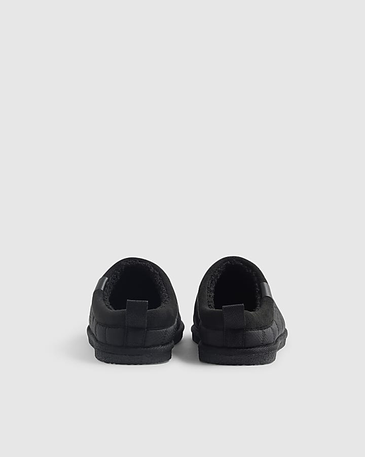 Black Quilted Slipper