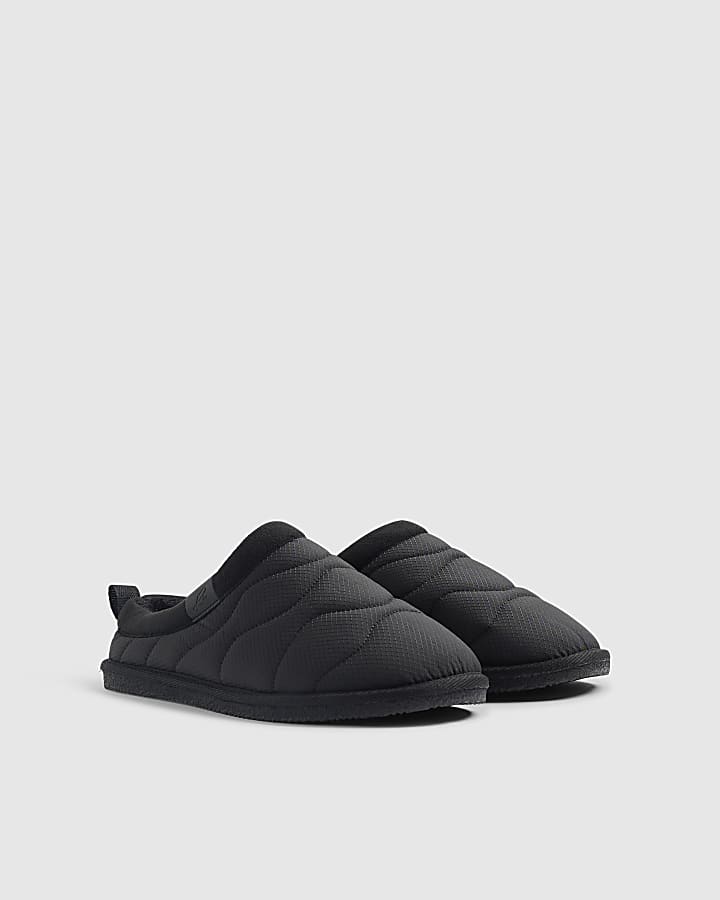 Black Quilted Slipper