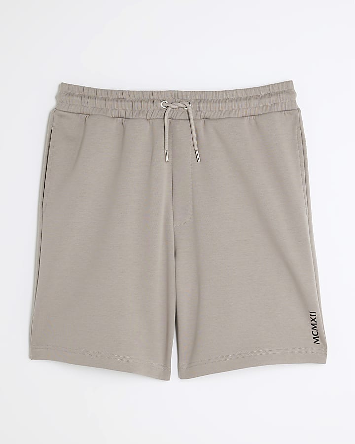 Stone Regular Fit Drawstring Jersey Shorts