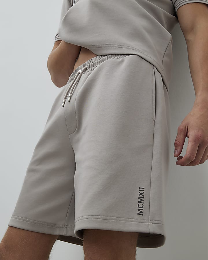 Stone Regular Fit Drawstring Jersey Shorts