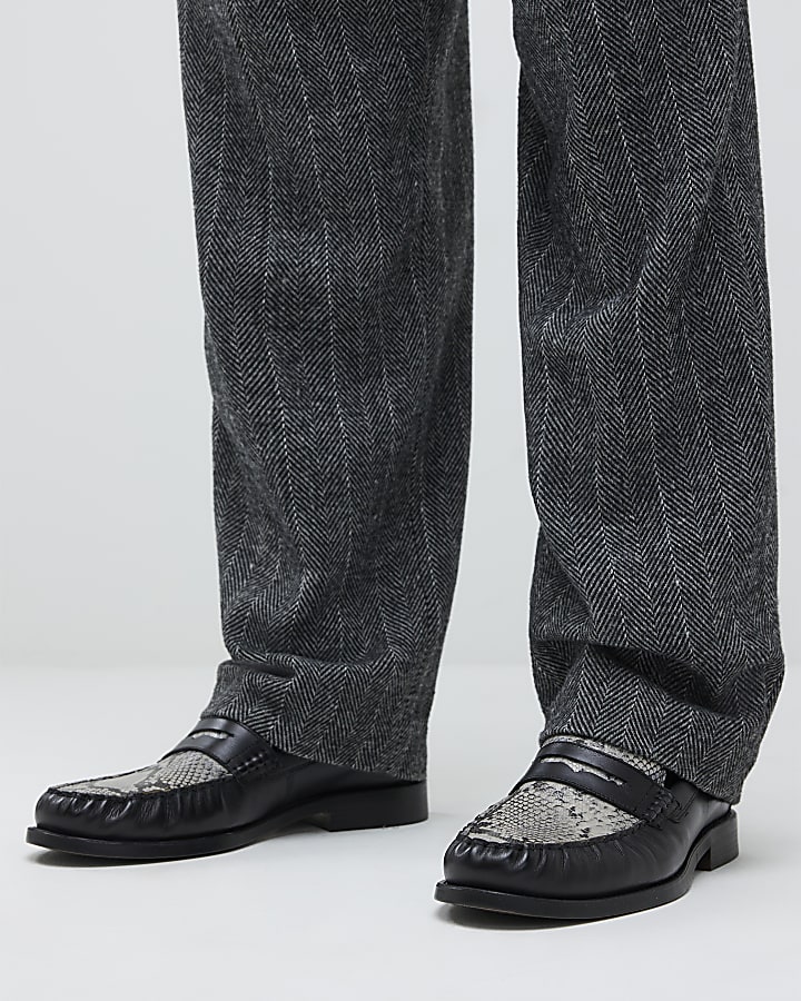 Black Snake Loafers