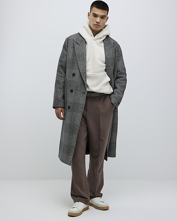 Grey Check Overcoat