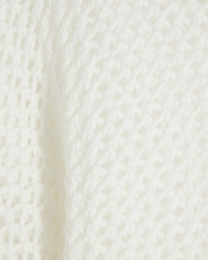 Khaki Regular Fit Striped Crochet Shirt