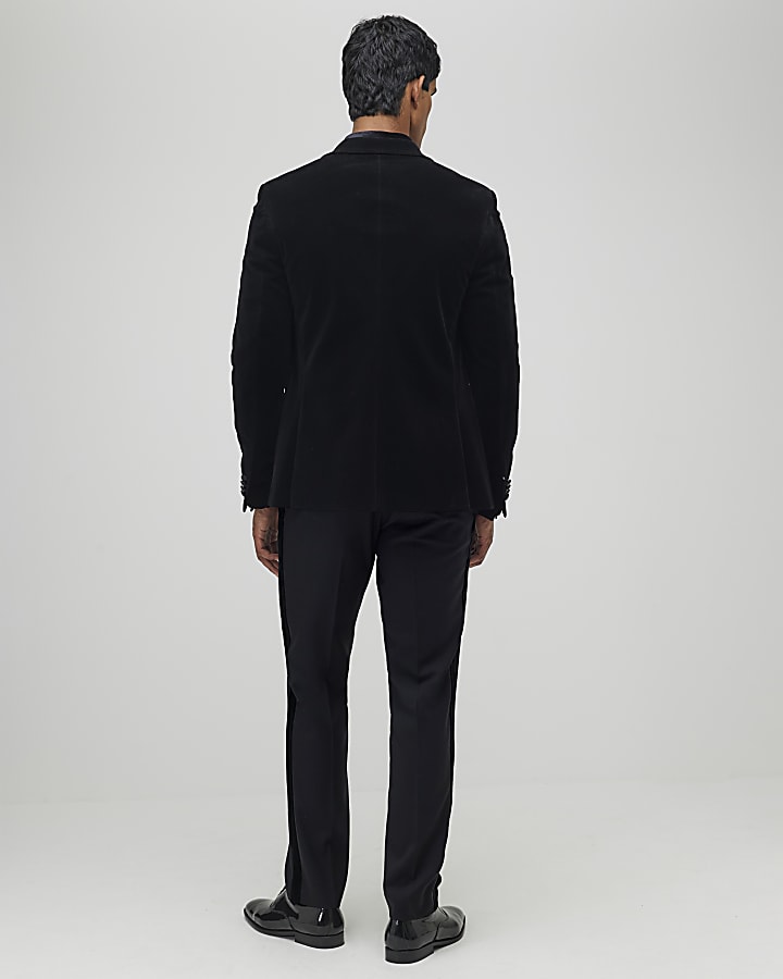 Black Velvet Tuxedo Suit Trousers