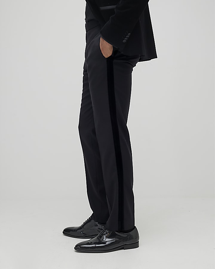 Black Velvet Tuxedo Suit Trousers
