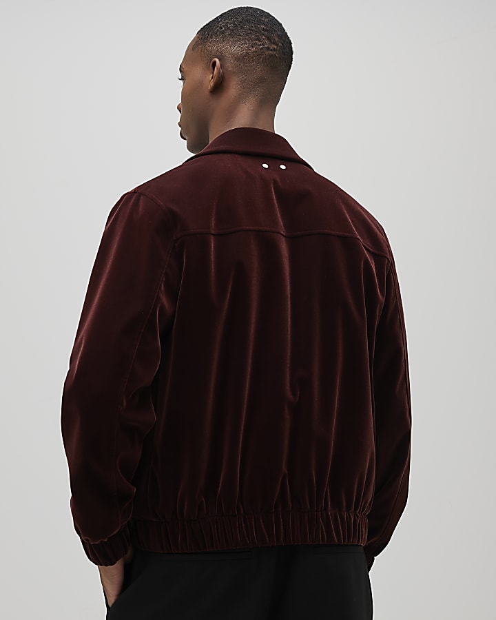 Red Velvet Harrington Jacket