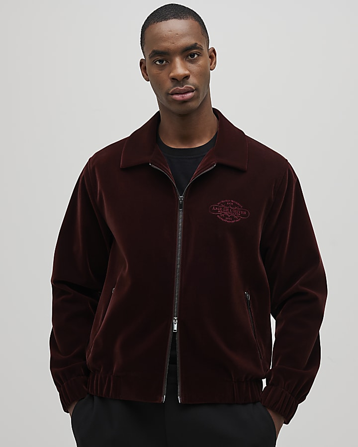 Red Velvet Harrington Jacket