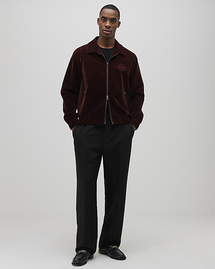 Red Velvet Harrington Jacket