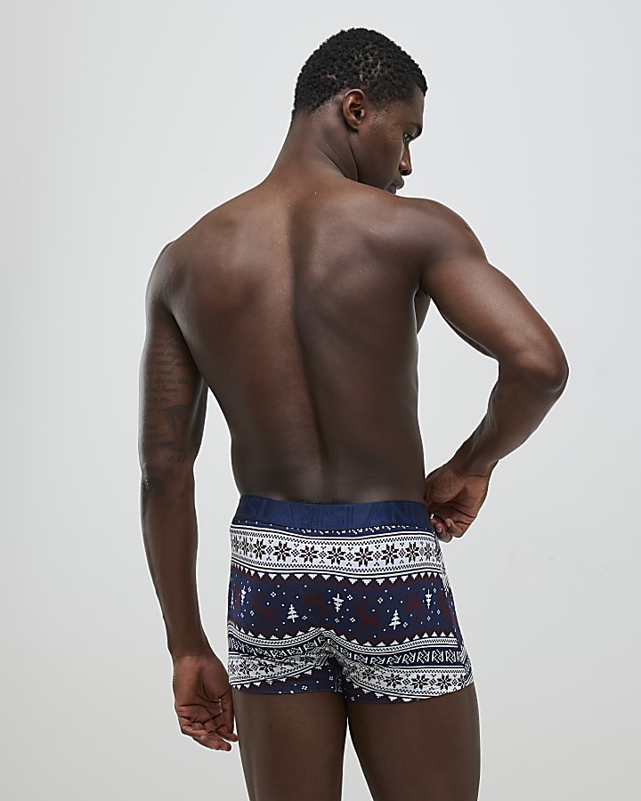 Navy Christmas Fairisle Pack Of 1 Trunks